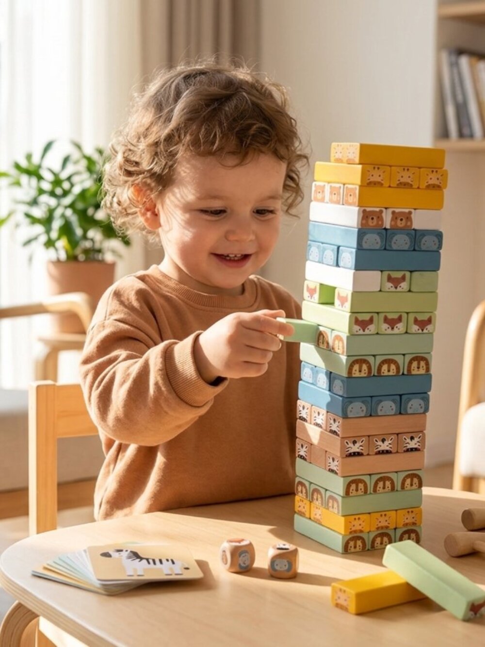 New Montessori Wooden Animal Stacking Game – Brand New Educational Balance Toy